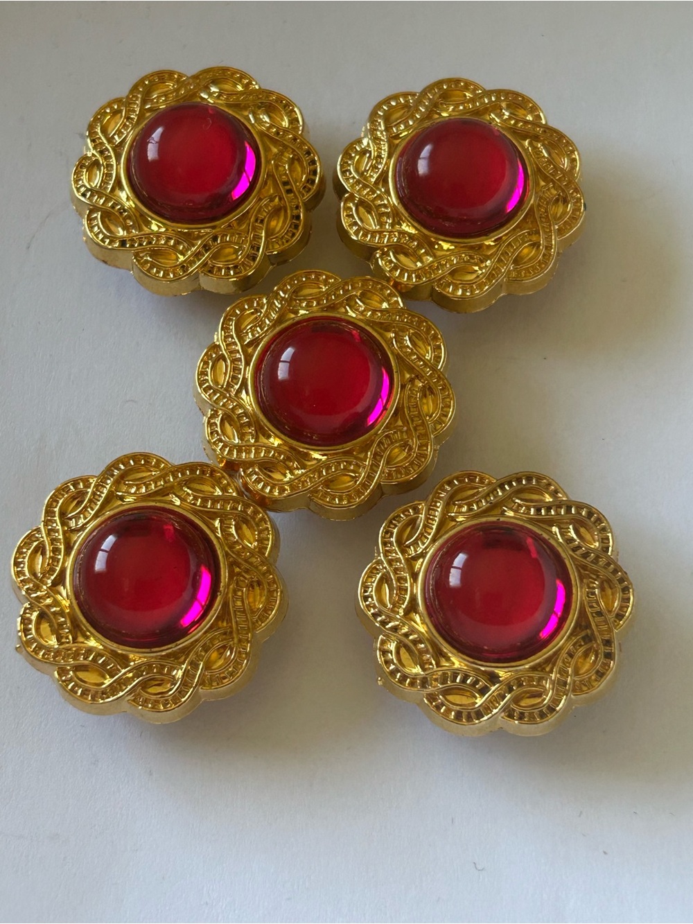 Vintage Button Covers lot of 5